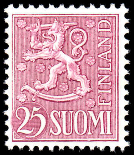 Finland 1959 25m purple Rampant Lion unmounted mint.