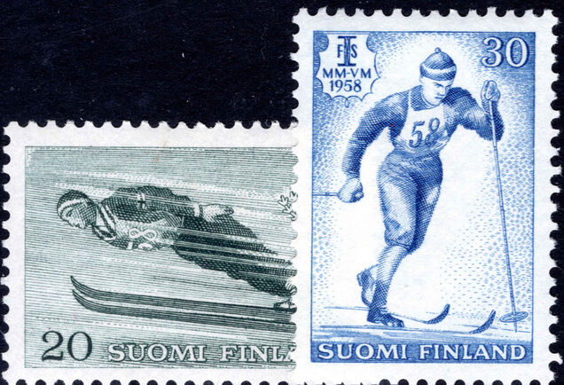 Finland 1958 Ski Championship unmounted mint.