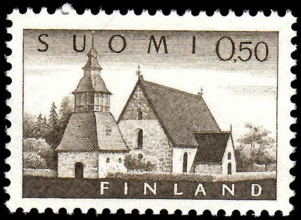 Finland 1963-75 50p Lammi Church phosphorescent paper unmounted mint.