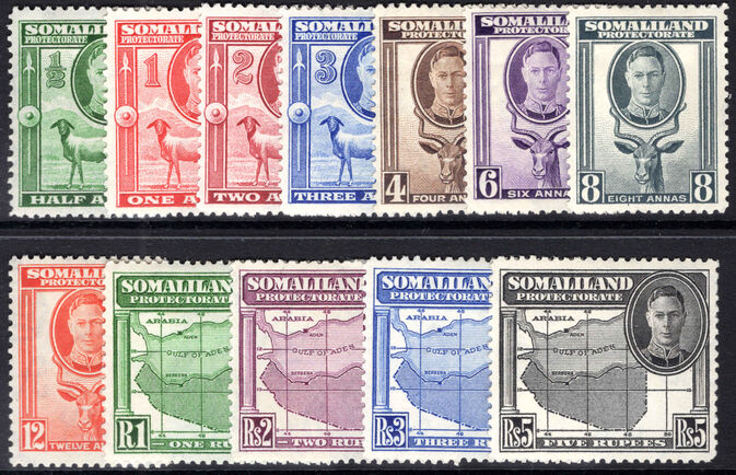 Somaliland 1942 set lightly mounted mint.