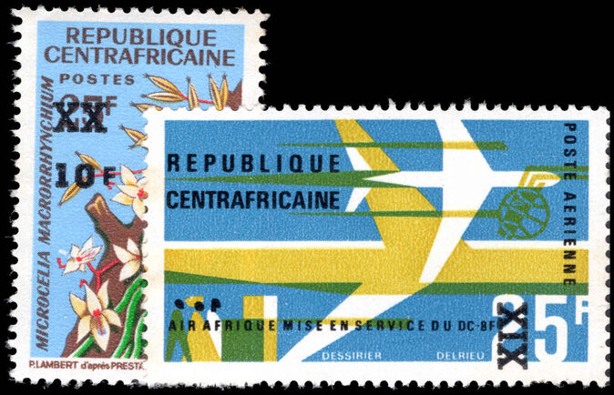 Central African Republic 1967 Provisionals unmounted mint.