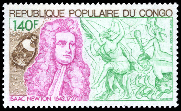 Congo Brazzaville 1977 250th Death Anniversary of Isaac Newton unmounted mint.