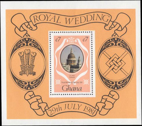 Ghana 1981 Royal Wedding souvenir sheet unmounted mint.