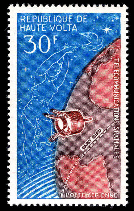 Upper Volta 1965 Space Telecommuncations unmounted mint.