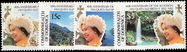 Dominica 1992 40th Anniversary of Queen Elizabeth II's Accession unmounted mint.