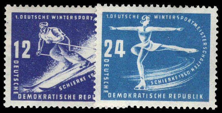 East Germany 1950 Sports (tiny gum skip on 12pf) unmounted mint.