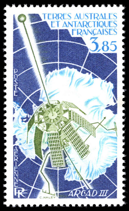 FSAT 1981 Arcad III Satellite over Antarctic unmounted mint.