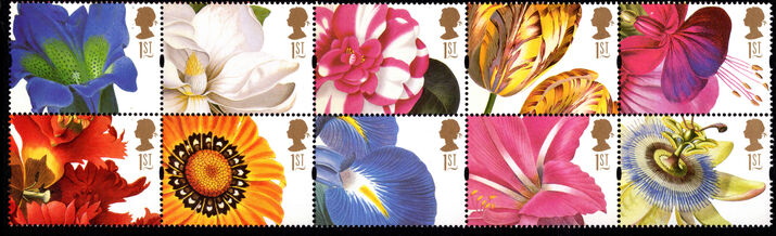 1997 Greeting Stamps. 19th-century Flower Paintings unmounted mint.