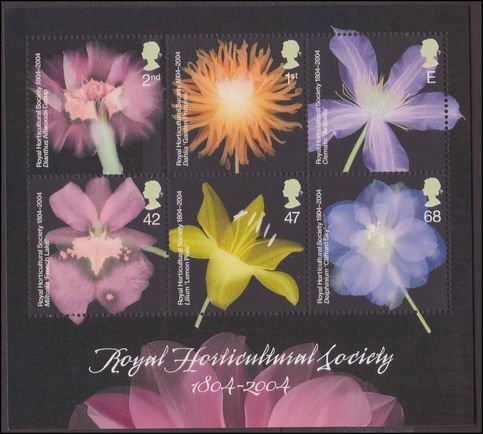 2004 Bicentenary of the Royal Horticultural Society souvenir sheet unmounted mint.