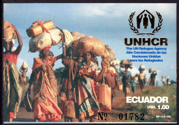 Ecuador 2002 50th Anniversary of United Nations High Commissioner for Refugees souvenir sheet unmounted mint.