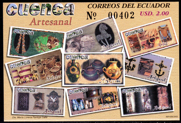 Ecuador 2003 Crafts souvenir sheet unmounted mint.