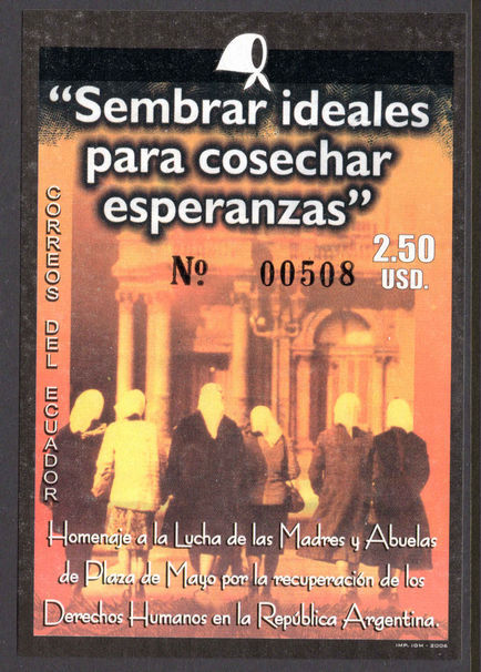 Ecuador 2006 Tribute to the Mothers of Plaza de Mayo souvenir sheet unmounted mint.