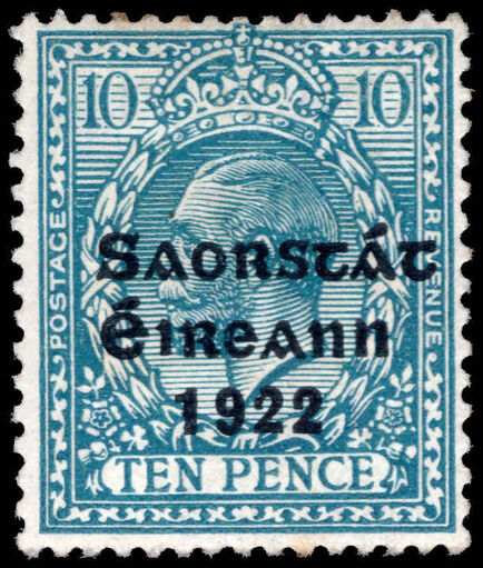 Ireland 1922-26 Thom 3 line 10d with S over E unmounted mint.