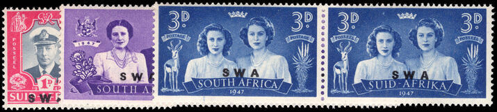 South West Africa 1947 Royal Visit lightly mounted mint.