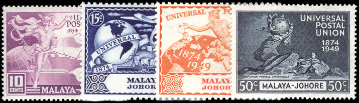 Johore 1949 UPU lightly mounted mint.