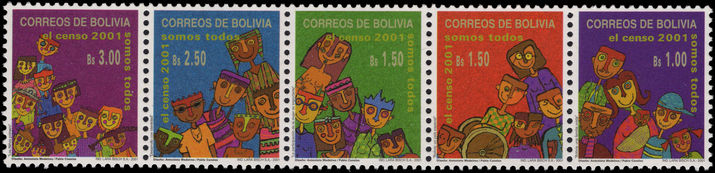 Bolivia 2001 National Census unmounted mint.