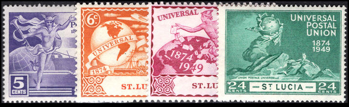 St Lucia 1949 UPU lightly mounted mint.