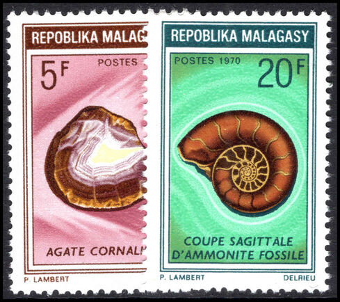 Malagasy 1970 Semi-precious Stones unmounted mint.