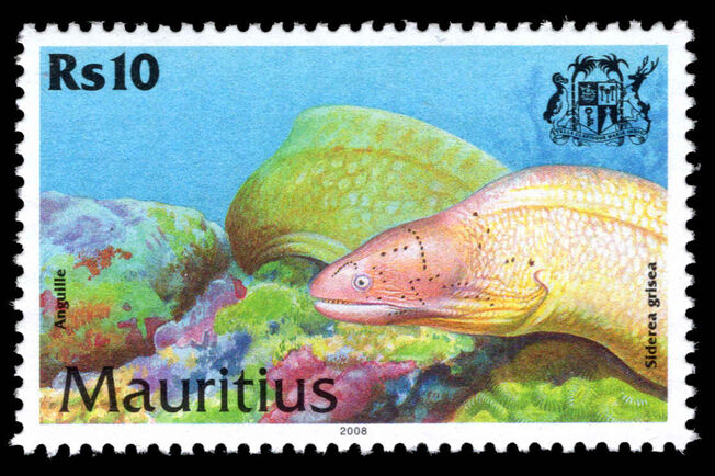 Mauritius 2008 Siderea Grisea Moray Eel sideways wmk unmounted mint.