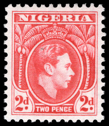 Nigeria 1938-51 2d rose-red perf 11½ lightly mounted mint.