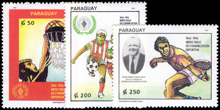 Paraguay 1994 50th Anniv of Phoenix Sports Association unmounted mint.