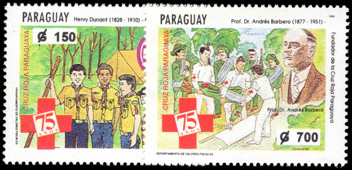 Paraguay 1994 75th Anniv of Paraguay Red Cross unmounted mint.