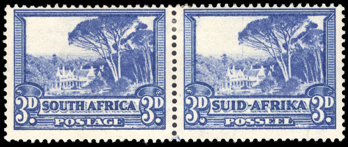 South Africa 1933-48 3d ultramarine lightly mounted mint.