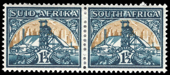 South Africa 1941-48 1½d Gold Mine lightly mounted mint.