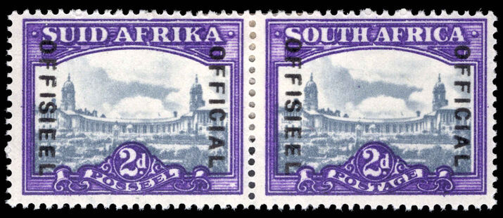 South Africa 1947-49 2d official lightly mounted mint.