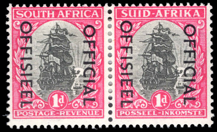 South Africa 1950-54 1d roto Official lightly mounted mint.