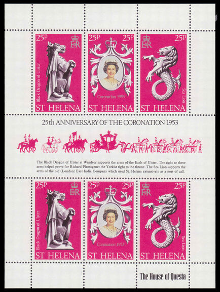 St Helena 1978 25th Anniv of Coronation