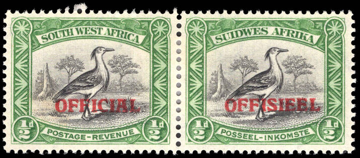 South West Africa 1948-50 ½d official lightly mounted mint.