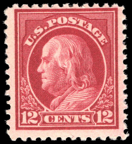 USA 1917-20 12c claret-brown flat plate perf 11 unmounted mint.