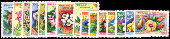 Upper Volta 1963 Flowers set (missing 8f) unmounted mint.