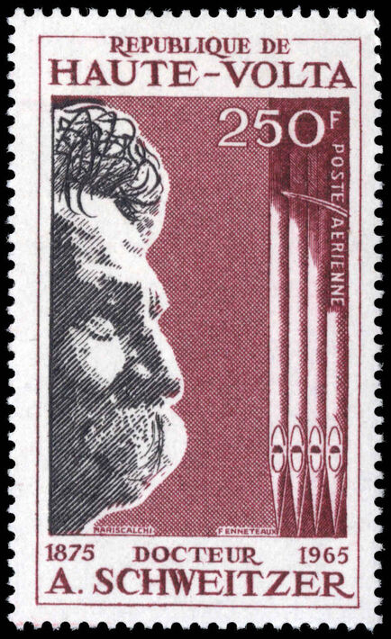 Upper Volta 1967 Second Death Anniversary of Dr Albert Schweitzer unmounted mint.