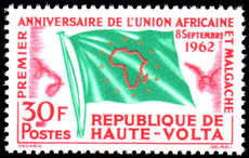 Upper Volta 1962 African Union unmounted mint.