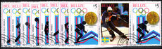Belize 1980 Winter Olympic Games, Lake Placid. Medal Winners pairs fine used.