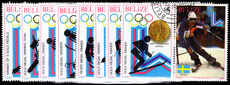 Belize 1980 Winter Olympic Games, Lake Placid. Medal Winners fine used.