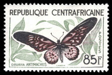 Central African Republic 1960 85f Drurya antimachus unmounted mint.