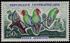 Central African Republic 1960 250f Red-faced Lovebirds unmounted mint.