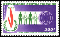 Central African Republic 1968 Human Rights Year unmounted mint.