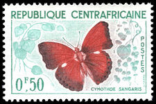 Central African Republic 1960 50c Cymothoe sangaris unmounted mint.