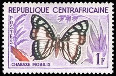 Central African Republic 1960 1f Charaxe mobilis unmounted mint.