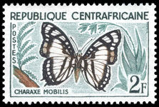 Central African Republic 1960 2f Charaxe mobilis unmounted mint.