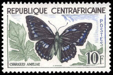 Central African Republic 1960 10f Charaxes ameliae unmounted mint.