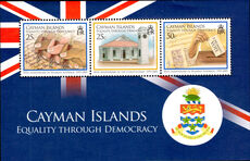 Cayman Islands 2009 Equality through Democracy souvenir sheet unmounted mint.