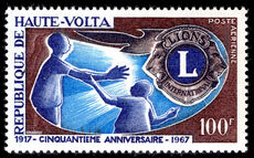 Upper Volta 1967 50th Anniversary of Lions International unmounted mint.