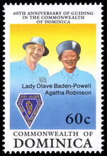 Dominica 1989 Lady Olave Baden-Powell and Agatha Robinson unmounted mint.