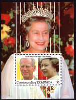 Dominica 1991 65th Birthday of Queen Elizabeth II souvenir sheet unmounted mint.