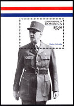 Dominica 1991 Birth Centenary (1990) of Charles de Gaulle souvenir sheet unmounted mint.